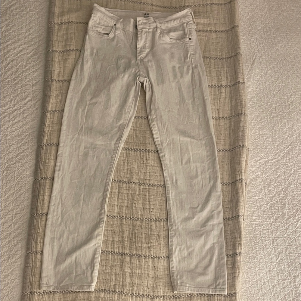 Citizens Of Humanity Cream Straight Leg Jeans